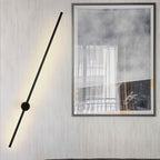 Minimalist LED Linear Wall Light with Rotating Aluminium Rod for Bedroom