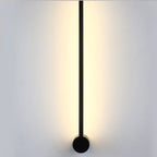 Minimalist LED Linear Wall Light with Rotating Aluminium Rod for Bedroom