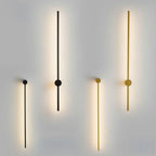 Minimalist LED Linear Wall Light with Rotating Aluminium Rod for Bedroom