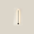 Minimalist LED Linear Wall Light with Rotating Aluminium Rod for Bedroom