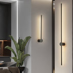 Minimalist Linear LED Wall Light with Slim Metal Bar for Bedroom and Hallway
