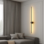 Minimalist Linear LED Wall Light with Slim Metal Bar for Bedroom and Hallway