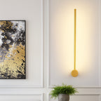 Minimalist Linear LED Wall Light with Slim Metal Bar for Bedroom and Hallway