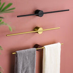 Minimalist Wall Mounted Towel Rail with Round Base for Bathroom