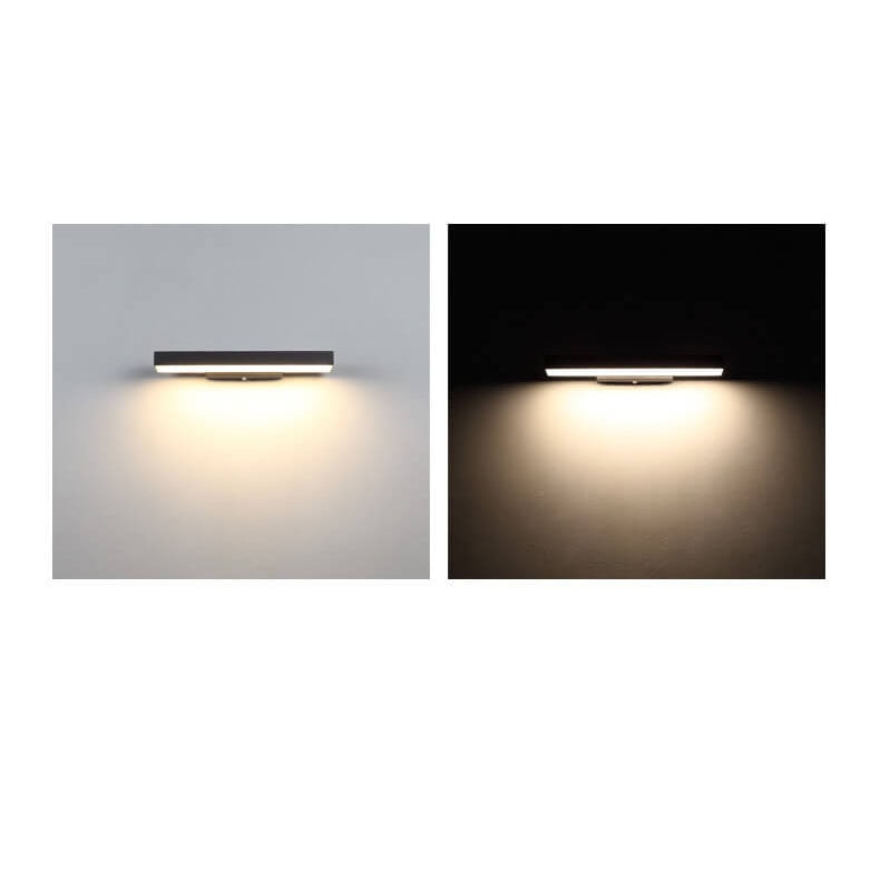 Modern Flat LED Outdoor Wall Light Waterproof with Optional Motion Sensor