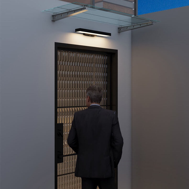 Modern Flat LED Outdoor Wall Light Waterproof with Optional Motion Sensor