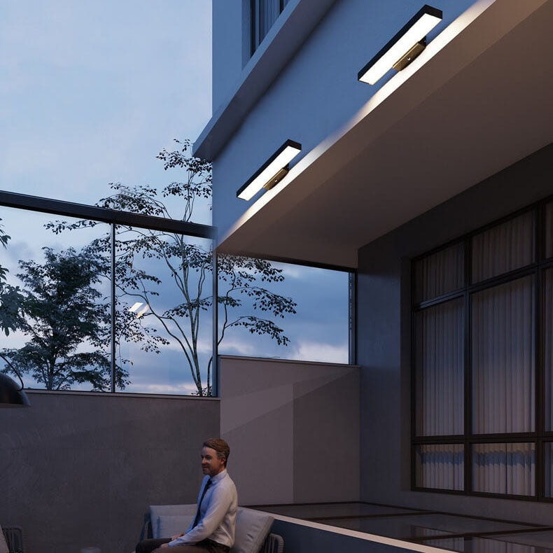 Modern Flat LED Outdoor Wall Light Waterproof with Optional Motion Sensor