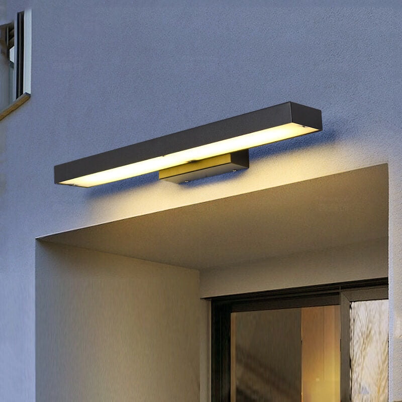Modern Flat LED Outdoor Wall Light Waterproof with Optional Motion Sensor