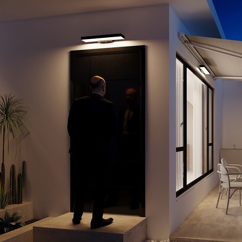 Modern Flat LED Outdoor Wall Light Waterproof with Optional Motion Sensor