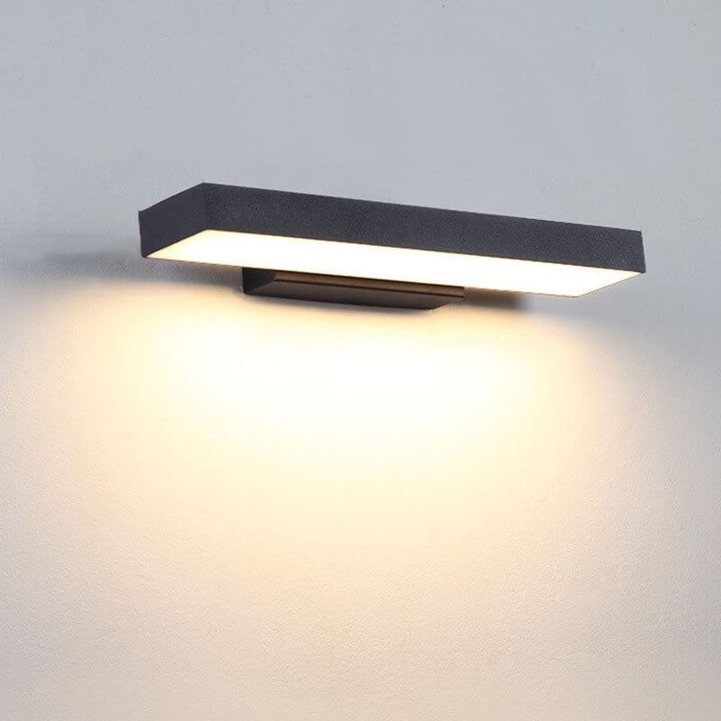 Modern Flat LED Outdoor Wall Light Waterproof with Optional Motion Sensor