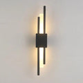 Modern LED Wall Light with Twin Metal Rods and Up and Down Glow
