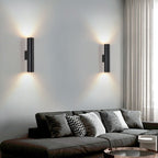 Modern Minimalist Aluminium Cylinder Up and Down LED Wall Light for Bedroom