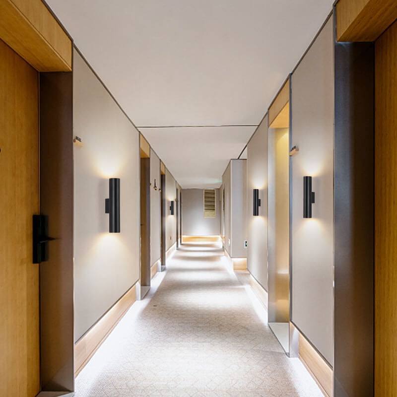 Modern Minimalist Aluminium Cylinder Up and Down LED Wall Light for Bedroom