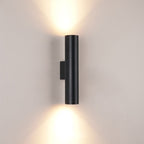 Modern Minimalist Aluminium Cylinder Up and Down LED Wall Light for Bedroom
