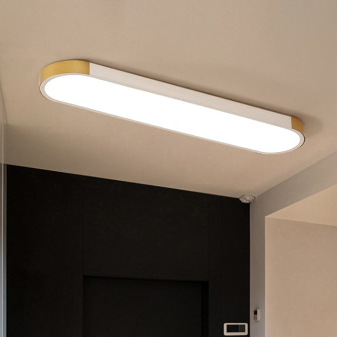 Modern Minimalist Long Oval LED Flush Mount Ceiling Light for Hallway