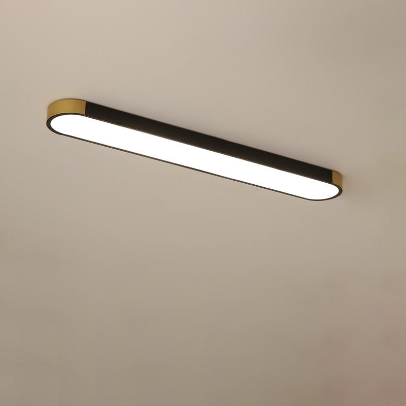 Modern Minimalist Long Oval LED Flush Mount Ceiling Light for Hallway