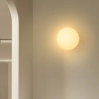 Modern Minimalist Opal Glass Globe Wall Light for Living Room