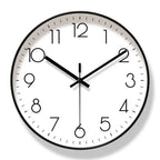 Modern Round Wall Clock Silent Non Ticking Quartz Movement with Glass Front Nordic Minimalist Clock for Living Room | Kitchen and Office
