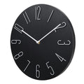 Modern Silent Wall Clock with Raised Numerals and Minimalist Round Dial