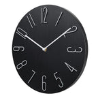 Modern Silent Wall Clock with Raised Numerals and Minimalist Round Dial