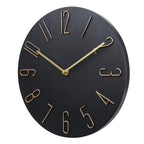 Modern Silent Wall Clock with Raised Numerals and Minimalist Round Dial