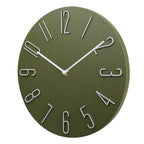 Modern Silent Wall Clock with Raised Numerals and Minimalist Round Dial