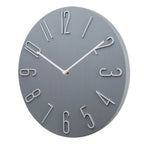 Modern Silent Wall Clock with Raised Numerals and Minimalist Round Dial