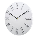 Modern Silent Wall Clock with Raised Numerals and Minimalist Round Dial