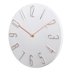 Modern Silent Wall Clock with Raised Numerals and Minimalist Round Dial