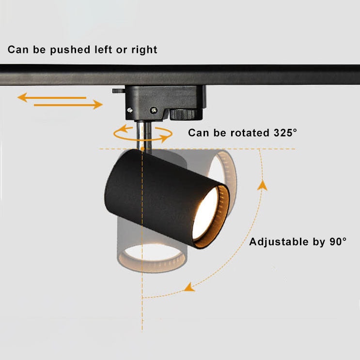 Modern Track Lighting Kit with Adjustable Rotating Spotlights for Kitchen