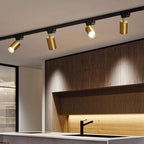 Modern Track Lighting Kit with Adjustable Rotating Spotlights for Kitchen
