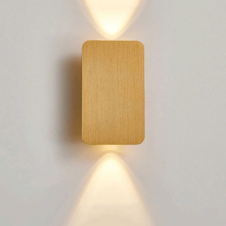 Modern Up and Down LED Wall Light with Brushed Aluminium Panel for Hallway
