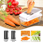 Multifunctional Vegetable Chopper with Container and Interchangeable Blades