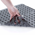 Non Slip Square Shower Mat with Suction Cups and Drain Holes for Bathroom