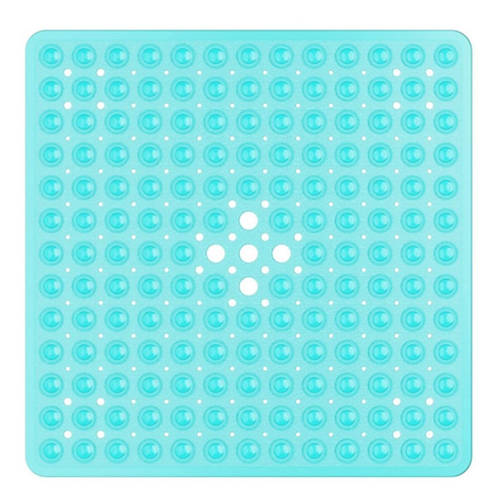 Non Slip Square Shower Mat with Suction Cups and Drain Holes for Bathroom