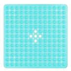 Non Slip Square Shower Mat with Suction Cups and Drain Holes for Bathroom