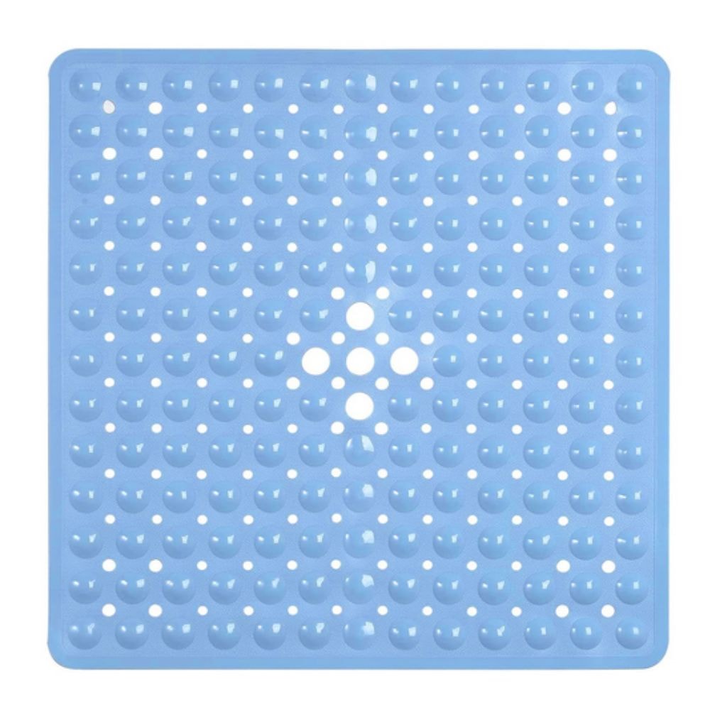 Non Slip Square Shower Mat with Suction Cups and Drain Holes for Bathroom