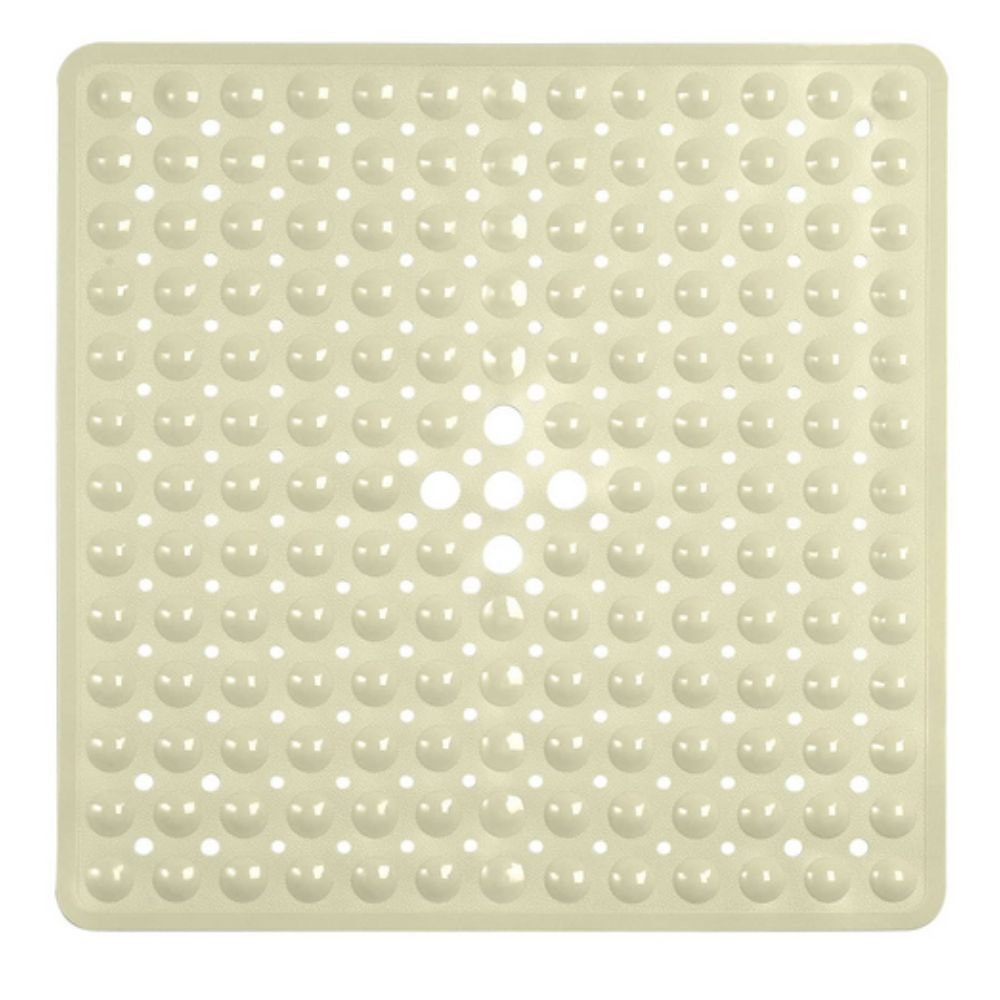 Non Slip Square Shower Mat with Suction Cups and Drain Holes for Bathroom