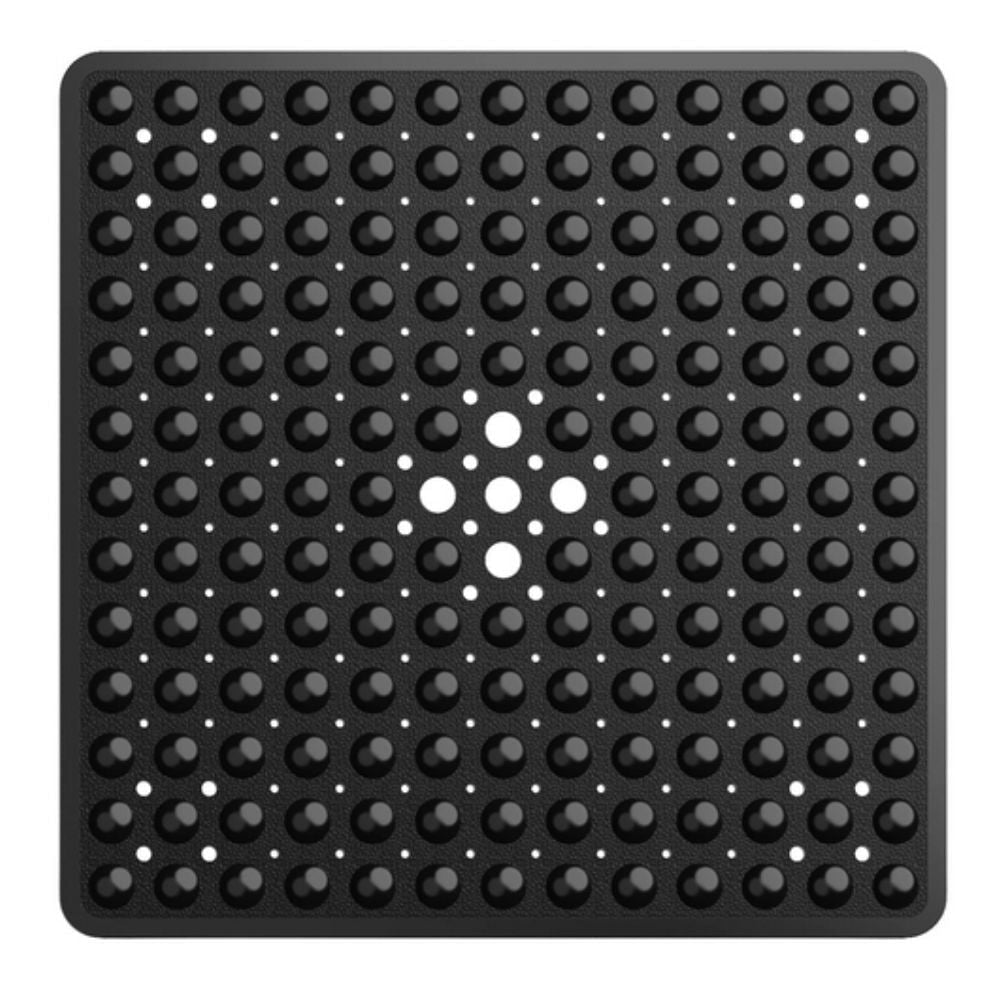 Non Slip Square Shower Mat with Suction Cups and Drain Holes for Bathroom