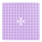 Non Slip Square Shower Mat with Suction Cups and Drain Holes for Bathroom