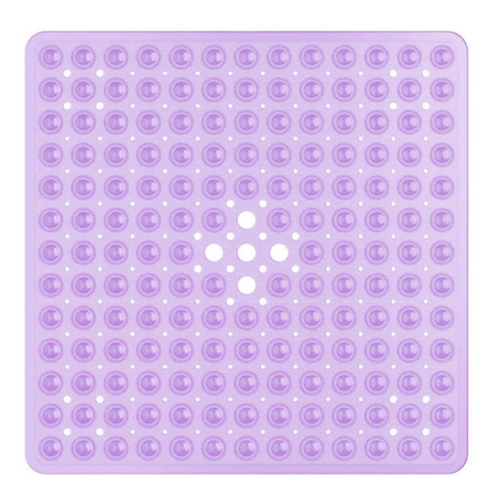Non Slip Square Shower Mat with Suction Cups and Drain Holes for Bathroom