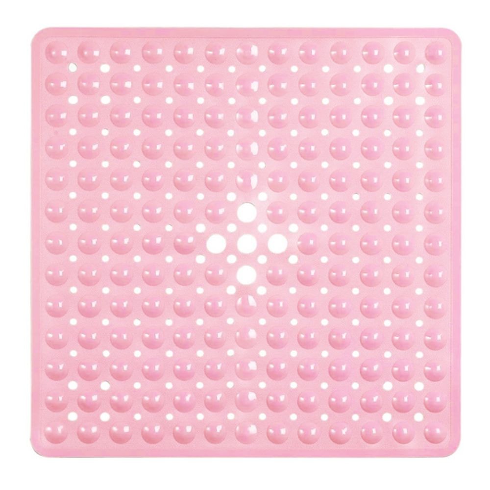 Non Slip Square Shower Mat with Suction Cups and Drain Holes for Bathroom