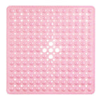 Non Slip Square Shower Mat with Suction Cups and Drain Holes for Bathroom