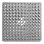 Non Slip Square Shower Mat with Suction Cups and Drain Holes for Bathroom