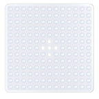 Non Slip Square Shower Mat with Suction Cups and Drain Holes for Bathroom