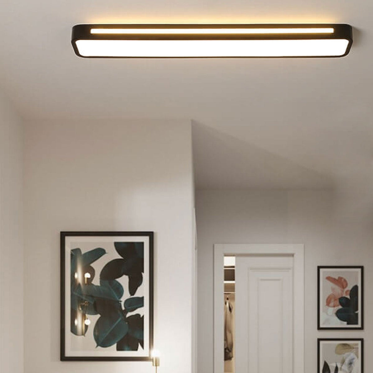 Nordic Minimalist Long LED Flush Mount Ceiling Light for Hallway