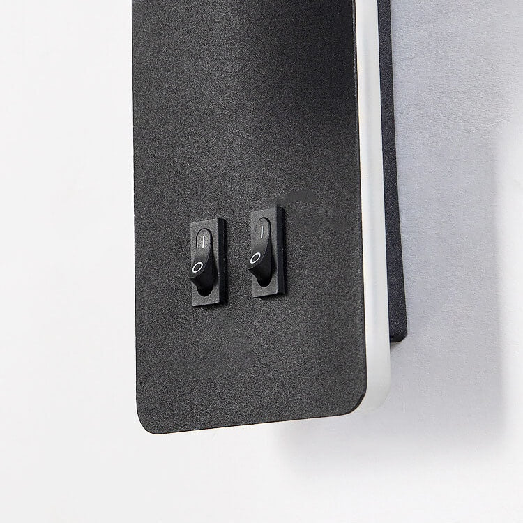 Nordic Rotatable LED Reading Wall Light with Backlit Wall Plate for Bedroom