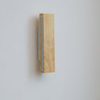 Nordic Solid Wood LED Wall Light with Rotatable Flat Bar for Bedroom