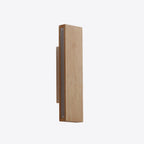 Nordic Solid Wood LED Wall Light with Rotatable Flat Bar for Bedroom