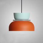 Nordic Two Tone Macaron Pendant Light with Metal Shades for Kitchen Island